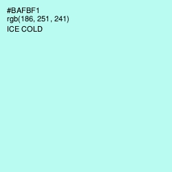 #BAFBF1 - Ice Cold Color Image